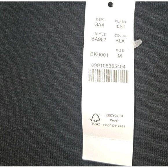 J. Crew Original Puff Sleeve Sweatshirt Dress Black Med Long Sleeve Shift BA957 - Picture 5 of 11